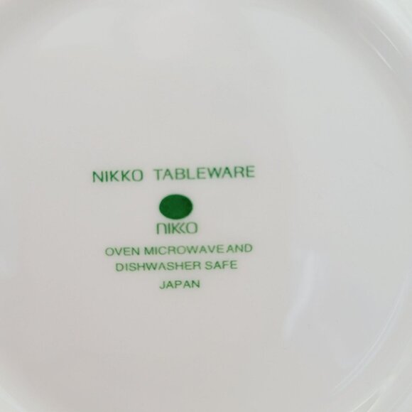 Vintage Nikko Precious Teacups & Saucers, 2 Sets, Red Poppy Flower Green Trim - Picture 13 of 16